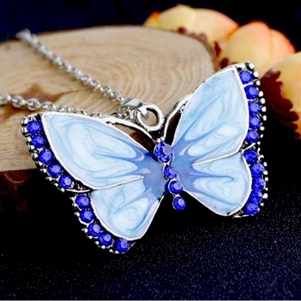 Gorgeous handmade silver butterfly necklace